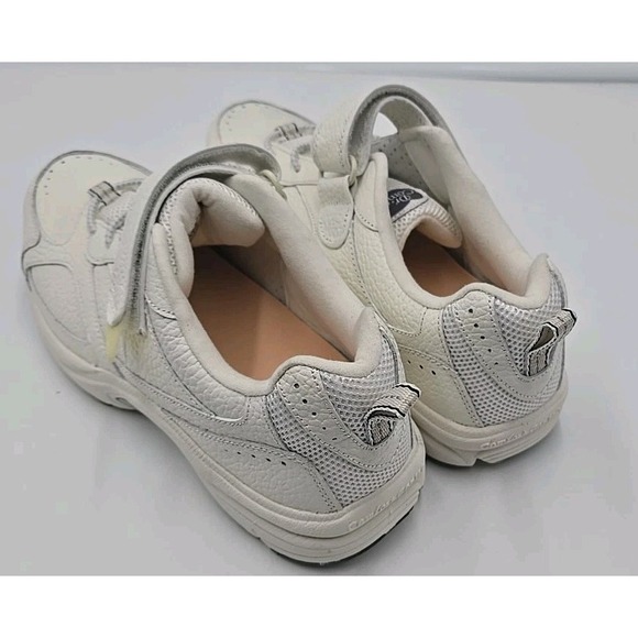 Dr Comfort White Leather Hook and Loop Athletic Shoes Sneakers Comfort Fit - Picture 6 of 9